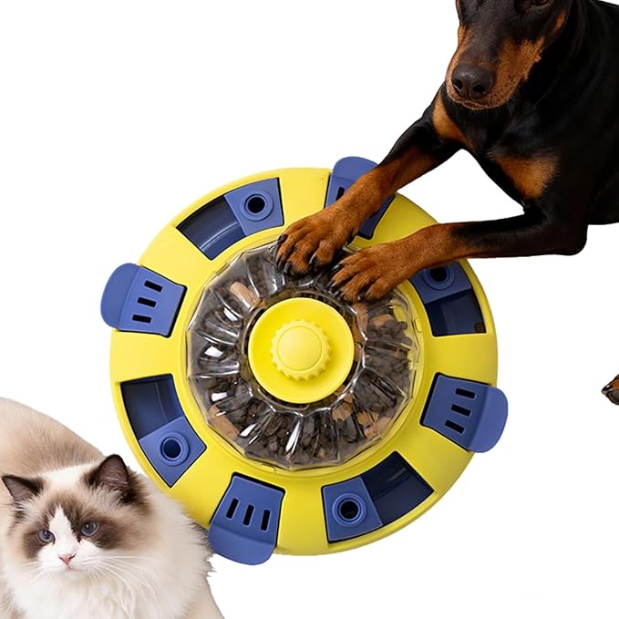 Treat Dispensing Dog Toys,Small Animal Slow Feeder Adjustable | Dogs Puzzle Feeder | for Enrichment Aggressive Chewers Small Medium Large Breeds Puppy Training Indoor