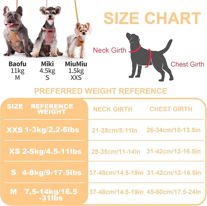 Puppytie No Pull xs Dog Harness with Multifunction Dog Leash,Soft Adjustable No Choke Escape Proof Pet Harness Vest,Suede Bow Yellow,XS