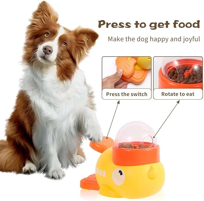 Dog Feeder Puzzle Toy Duck, Interactive Dog Treat Dispenser Toy, 2-in-1 Dogs Puzzle Feeder for Dogs & Cats, Slow Feeders for Training, Indoor/Outdoor Interactive Play (Style C)
