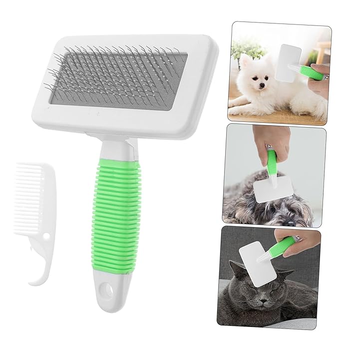 ERINGOGO 1 Set Comfortable Detangling Pet Brush for and Cats Ergonomic Grooming Comb with Non Slip Handle Dematting Tool for Tangle Fur Care for Shedding Control and Grooming Sessions