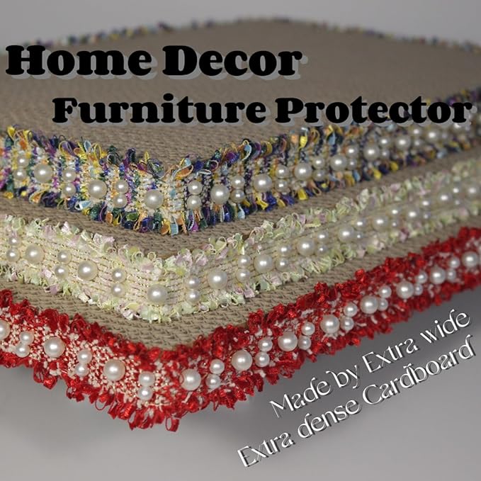Cat Scratcher, Stylish Boho Lace with Pearl Large Cat Scratch Pad, Cat Scratchers for Indoor Cats 3PCS, Durable Cat Scratching Board, Horizontal Scratch Pad for Cats