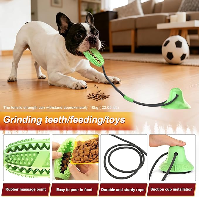 Durable Dog Chew Toys 3 Pack | Treat Dispensing Design, Fun & Secure Interactive Dog Toys | Dog Toys to Keep Them Busy