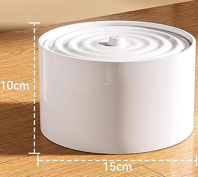 Ceramic Cat Water Fountain Cats Tower Water Dispenser 1L/33.82oz Dog Water Bowl Dispenser Cat Fountain for Cats Indoor Ultra Quiet Pump White