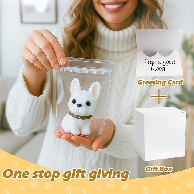 2pcs Pure White Taba Squishy Dog