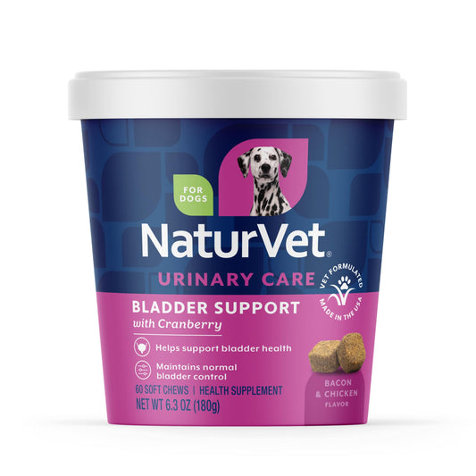 NaturVet Bladder Support Plus Cranberry for Dogs, 60 ct Soft Chews