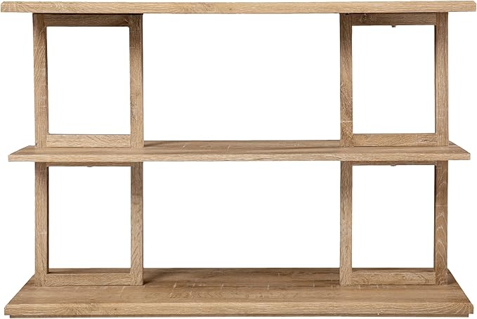 SEI Furniture Markworth Geometric 42" Wood ConsoleTable, Natural