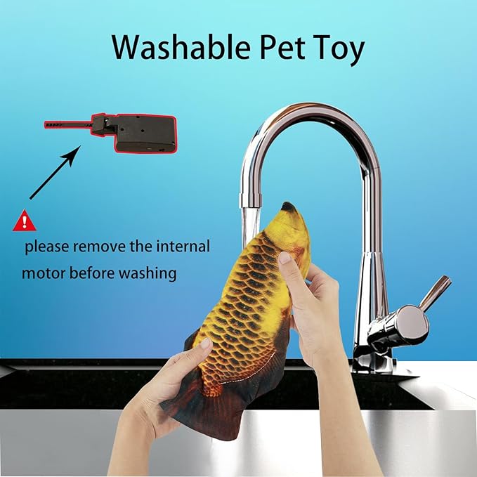 Realistic Flopping Fish Dog Chew Toy - Electric Moving Interactive Pet Toy for Small Medium Dogs, Chew Rocking Toy for Indoor Outdoor Exercise