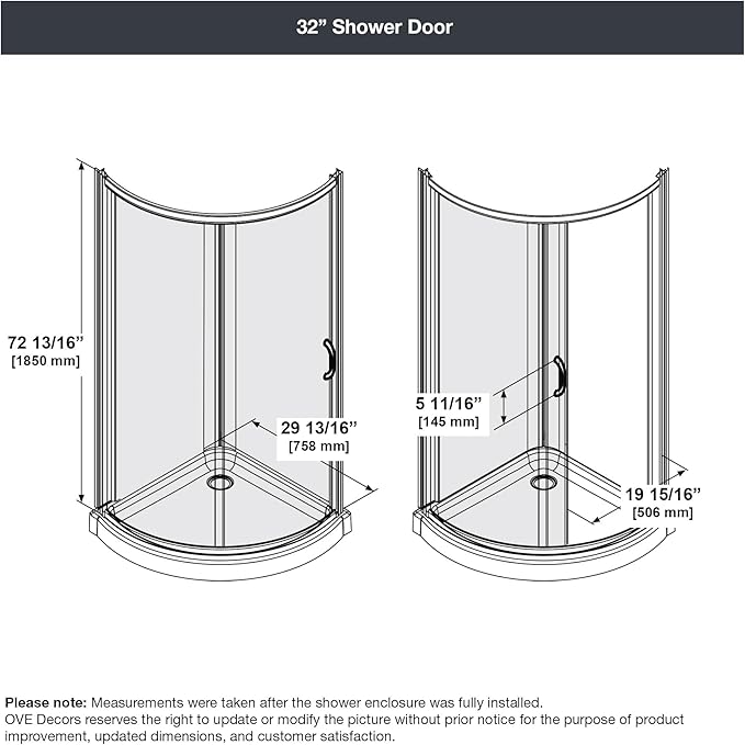 OVE Decors Breeze 32 in. Corner Shower Clear Sliding Door with Base in Chrome Finish