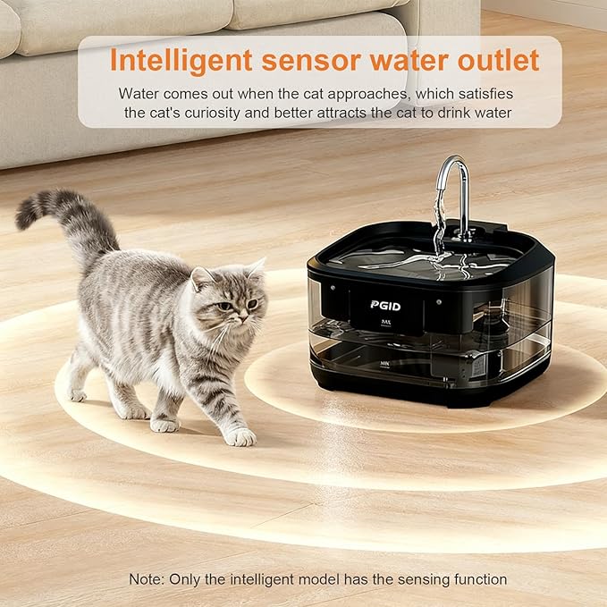 Cat Water Fountain for Drinking,108oz/3.2L Automatic Water Dispenser for Cats, Water Fountains for Cats Indoor Outdoor, Corded Dog Water Fountain