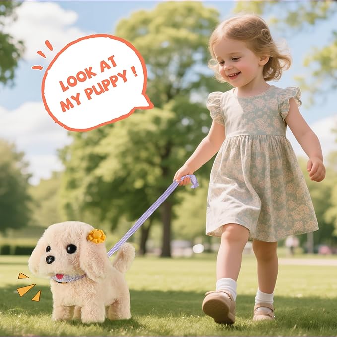 16 Pcs Robot Dog Toys for Girls, Toys for 3 4 5 6 7 8 Year Old Girls Kids Boys, Realistic Robot Puppy Toy for 5-7 6-8, Ideas Birthday Gifts for Girl 3 4 5 6 Year Old