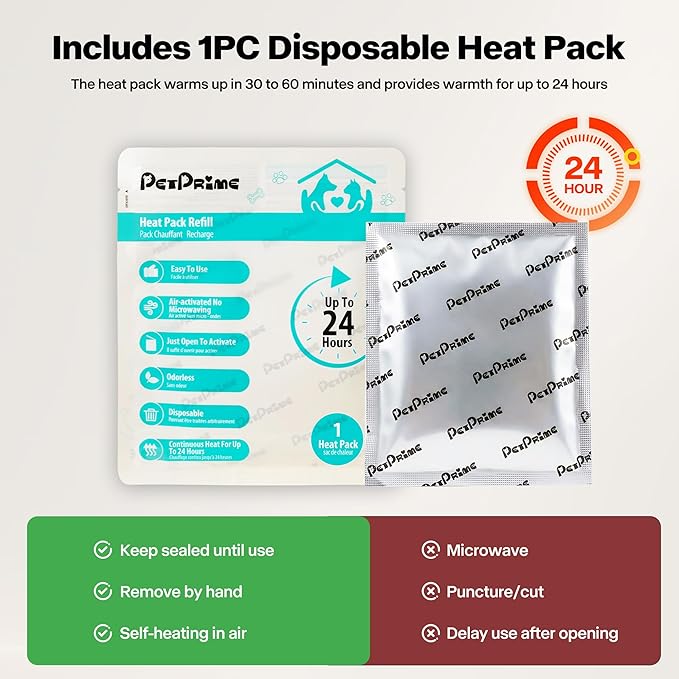 Pet Prime Heartbeat Dog Toy for Puppy Anxiety with Rechargeable Heartbeat - Smart Timer and Adjustable Speed Features to Soothe Puppies,Include 1PC Disposable Heat Pack for Extra Comfort (Bulldog)
