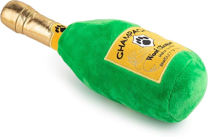 Haute Diggity Dog Woof Clicquot Classic, Plush Designer Dog Toys with Interactive Squeaker, Stimulating Pet Enrichment, Machine-Washable & Safe Materials for All Breeds, One Size