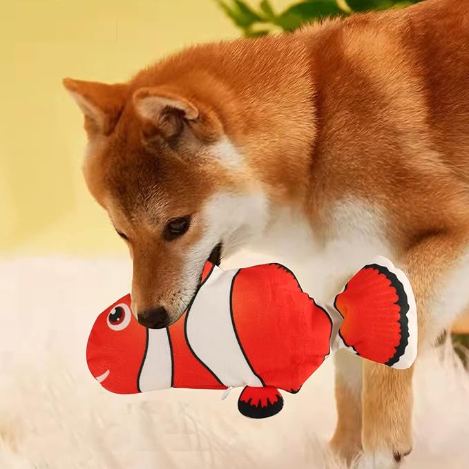 Realistic Flopping Fish Dog Chew Toy - Electric Moving Interactive Pet Toy for Small Medium Dogs, Chew Rocking Toy for Indoor Outdoor Exercise