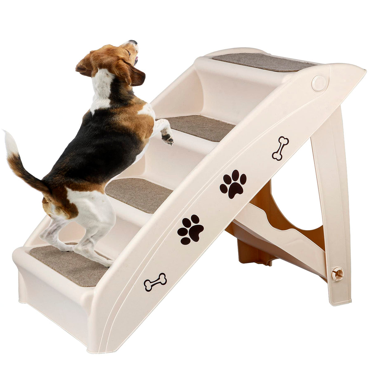 ZENY Dog Stairs for Bed 20" H, 4-Step Dog Steps for High Bed - Image 1