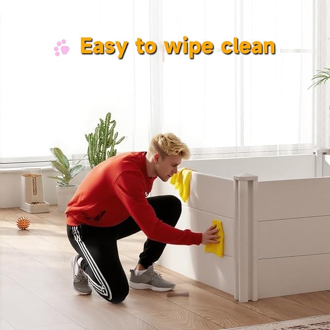 Whelping Box for Dogs, Puppies,48x48x18in,with Pig Rails Washable Pad,Suitable for Small Medium Large Breeds, White,Whelping Supplies