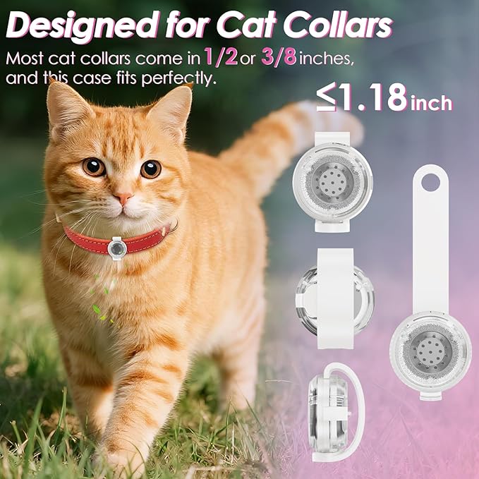 Cat Pheromone Calming Diffuser 2-Pack, Naturally Reduces Anxiety and Stress, Fits Pet Collars, Relieves Aggression and Tension(Pheromones and Refills not Included) (White+White)