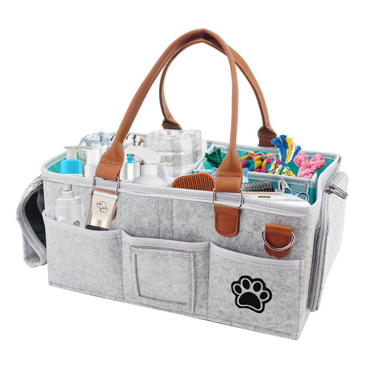 Felt Dog Grooming Bag,Portable Tote Bag for Dogs Cats - Image 1