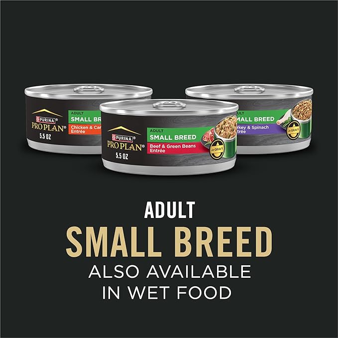 Purina Pro Plan Small Breed Dry Dog Food, Shredded Blend Beef and Rice Formula With Guaranteed Live Probiotics - 6 lb. Bag