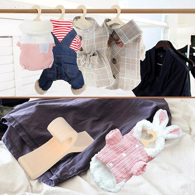 40 Pcs Plastic Dog Clothes Rack, Small Dog Cat Clothes Hangers for Home Pet Costume Rack for Puppy, Cat, Doll