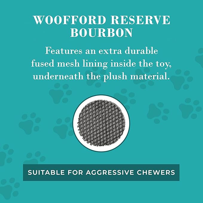 Haute Diggity Dog Woofford Reserve Bourbon Bottle Parody Plush Dog Toy for Medium & Large Dogs, Drink-Inspired Stuffed Dog Toys with Interactive Squeaker, Machine-Washable, Durable & Safe, One Size