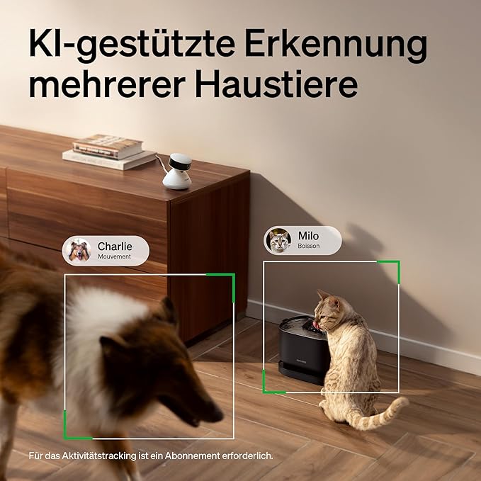 PETLIBRO Pet Camera with App, 360° HD Dog Camera, AI-Powered Indoor Pet Camera for Multi-Pet Recognition, Activity Tracking, Daily Smart Summary, and 1080p Color Night Vision