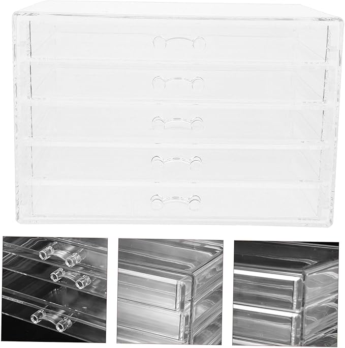 Makeup Organizer Acrylic Jewelry Storage Box for Vanity Desktop Holder for Lipstick Accessories and Jewelry Compact and Stylish Design for Easy Access