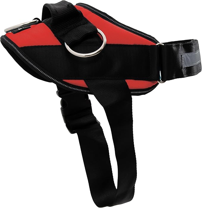 ShawnCo Essential Dog Harness, No-Pull Pet Vest with 3 Leash Clips, No Choke, Reflective, Adjustable and Padded, for Easy Walking and Training for Small, Medium and Large Dogs (Mustang Red, XS)