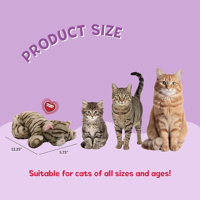Snuggle Kitty Heartbeat Plush Cat Toy by Snuggle Puppy - Cat Calming Toy and Anxiety Relief for All Breed Sizes
