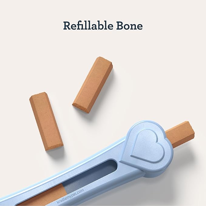 Kradle Calming Dog Bone - Refillable Chew Toy - Ashwagandha GABA - Supports Relaxation - 8" Nylon Bone