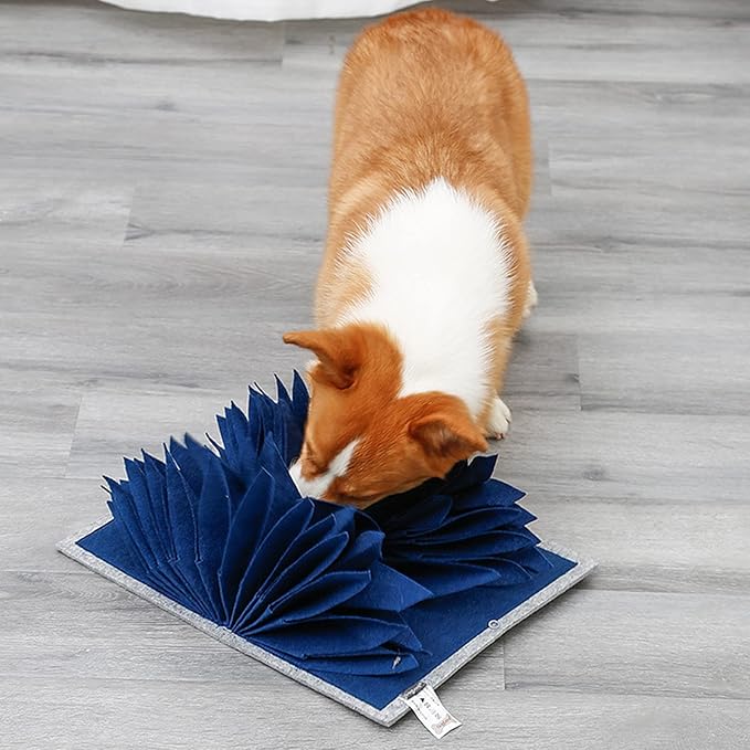 Snuffle Mat for Dogs,40 X 30Cm Sniffing Feeding Mat,Puppy Training Mat,Interactive Dog Puzzle Toy for Boredom and Stress Relief Encourages Dogs Natural Foraging Skills and Slow Feeding