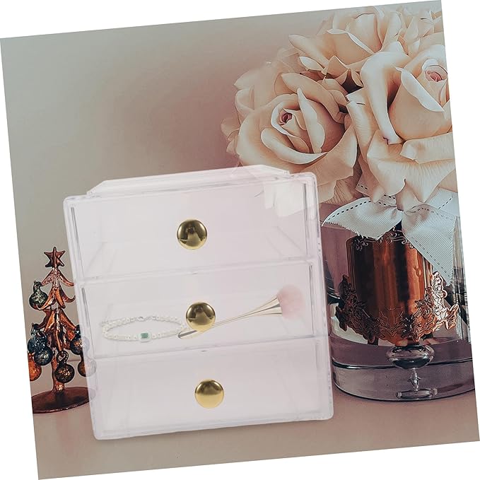Clear Drawer Organizer Stackable Storage Box for Desktop for Cosmetics Jewelry Office Supplies and More Design for Easy Sorting and Access