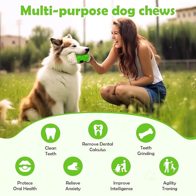 RUXAN Chew Toys for Dogs, Dog Toys Chewers, Chew Toys for Dogs, Tough Interactive Dog Toy, Dog Toys to Keep Them Busy (Green)