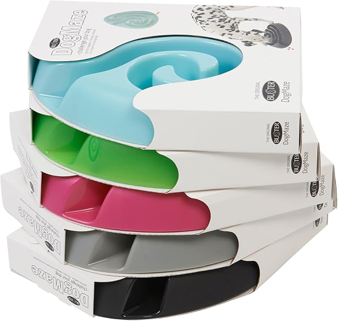 Kruuse Buster DogMaze Mini Grey Bowl – Non-Toxic Interactive Slow Feeder for Better Digestion & Energy