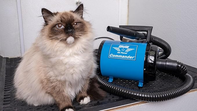 METROVAC - Air Force Commander 2 Speed Model: AFTD-1 802 Watts - Dog & Cat Hair Blow/Dryer - Air Dryer for Long and Short Hair - Orange