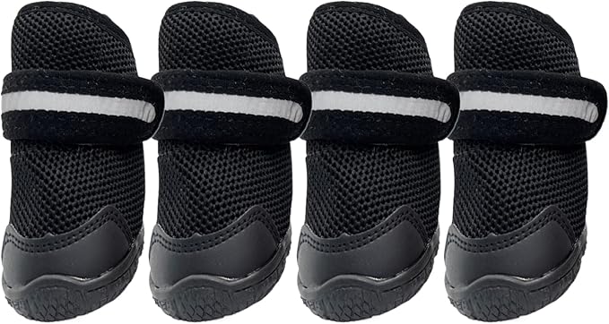 Shoes for Dog,Elastic Booties Anti-Slip Protectors - Reflective Dog Booties | for Puppy Pet Walking Camping Hiking Outside Floors Night