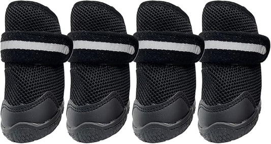 Shoes for Dog,Elastic Booties Anti-Slip Protectors - Reflective Dog Booties | for Puppy Pet Walking Camping Hiking Outside Floors Night