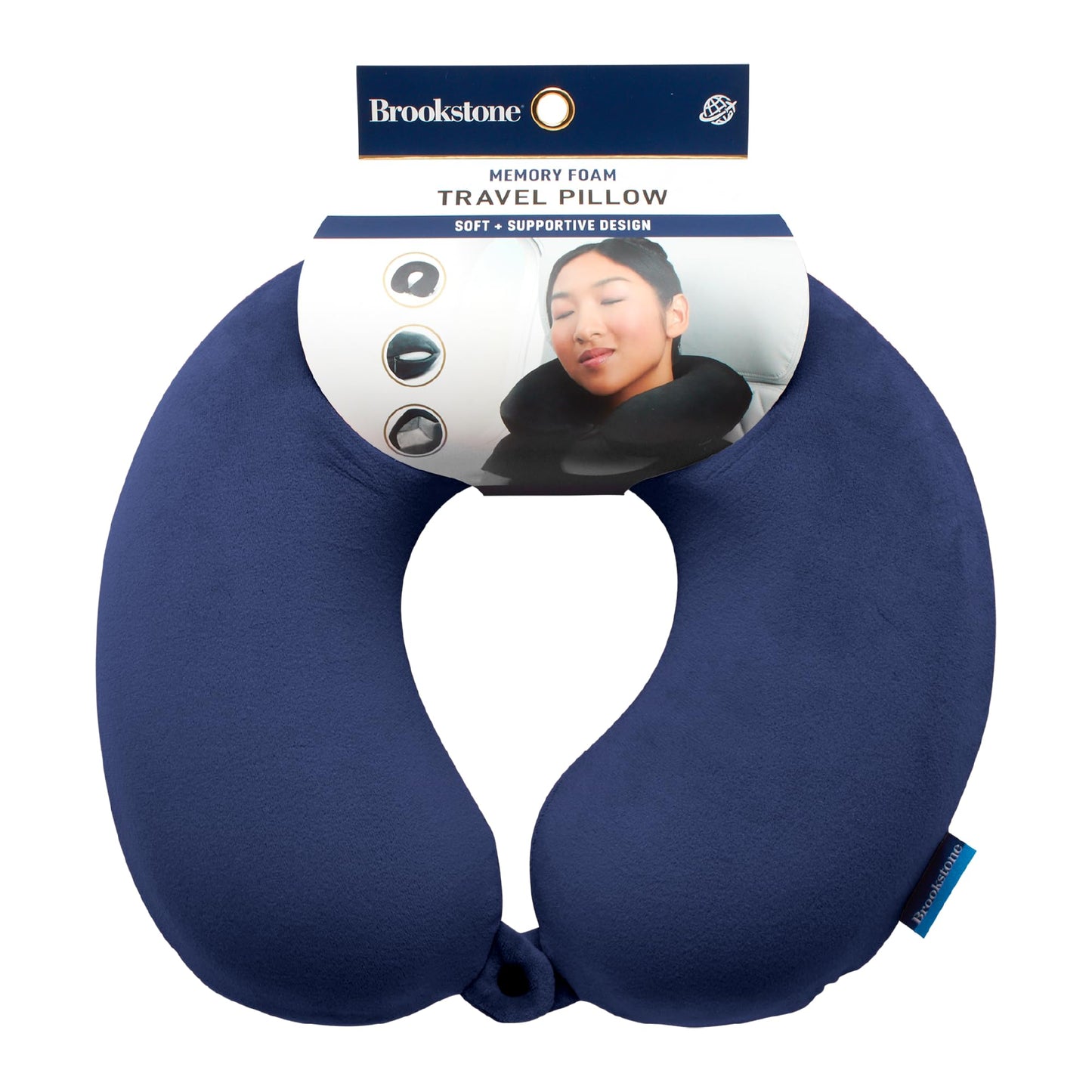 Brookstone Travel Neck Pillow - Lightweight U-Shaped | Travel Essentia - Image 1