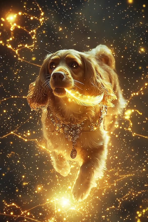 LTCZ Dog Diamond Art Kits for Adults, AnimalDiy 5d Diamond Painting Kits for Beginners, Very Suitable for Home Leisure and Wall Decoration12*16Inch