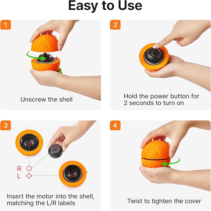 Potaroma Dog Ball Toys with Rope, Interactive Motion Activated 3 Mode USB Bouncing Ball Toys Durable E-TPU Material for Medium/Large Dogs, 3.2"-Not for Aggressive Chewers
