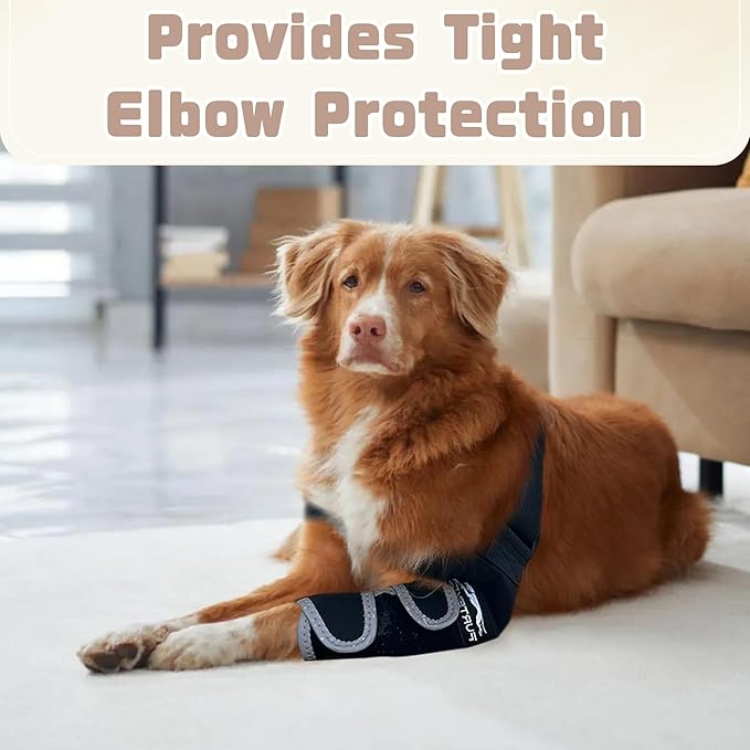 Dog Elbow Brace for Elbow Support - Offers Elbow Warm and Stable, Elbow Hygroma Dysplasia, Reflective Dog Recovery Suit, Helps Wound Healing, Prevents Licking, XL