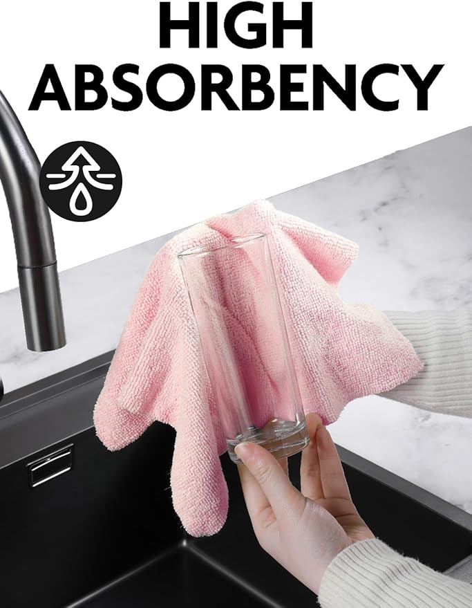 Fantasticlean Tear-Away Microfiber Cleaning Cloth Roll, Reusable Washable Kitchen Towel and Place Mats, Thick Dish Cloths