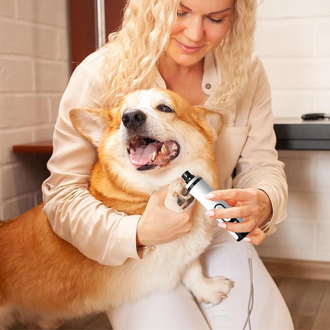 Silent Groom Pro, 2026 New Silent Pet Nail Grinder, Dog Silent Nail Grinder for Dogs Silent Dog Nail Trimmer, Rechargeable USB Charging Electric Pet Nail Grinder Nail File for Pet