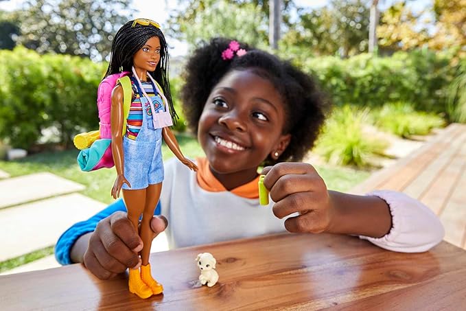 Barbie Doll and Accessories, It Takes Two “Brooklyn” Camping Doll with Pet Puppy and 10+ Accessories