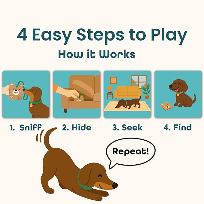 Hide&Scent Grab-and-Go Scent Game Kit for Dogs - Interactive Toys for Dogs - Nosework Toy for Dogs - Hide and Seek Toy (Daisy)