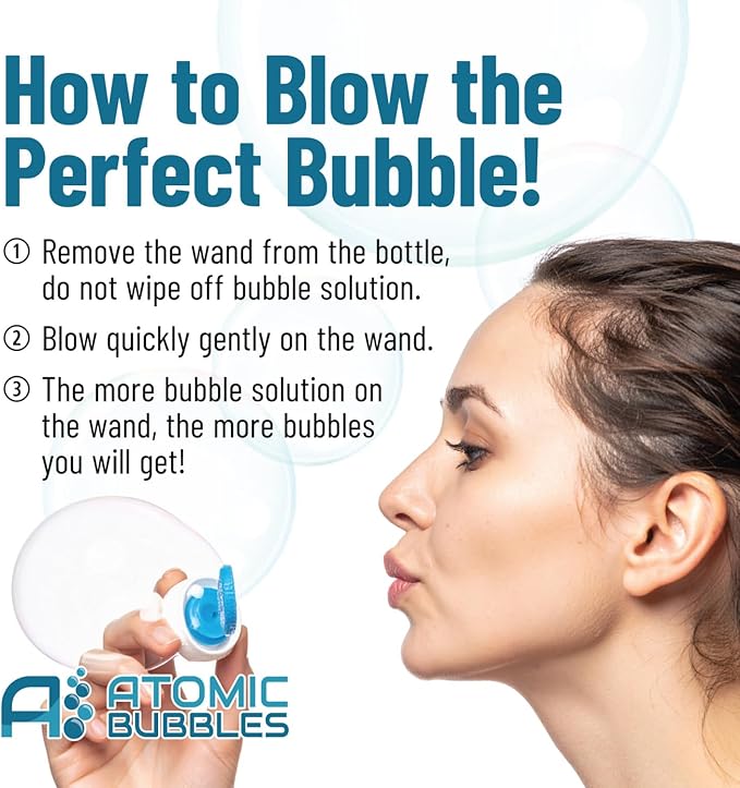Atomic Bubbles: Puppy Love Calming Bubbles - Lavender Scented 2-Pack - 4oz Bottles, Dog Interactive Toy, Pet Safe, Non-Toxic, Indoor & Outdoor Play