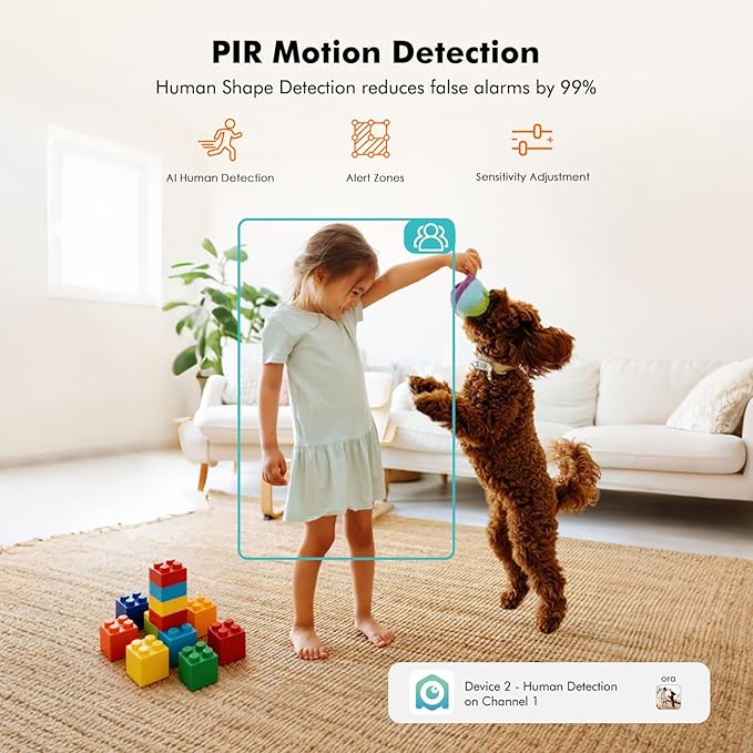Battery Powered pet camera,true Wireless Indoor Camera, 4MP 2.5K WiFi Camera with Color Night Vision, 355° Pan Tilt, Motion Detection, 2-Way Audio, Dog/Cat/Kids/Baby/Pet Monitor & home security