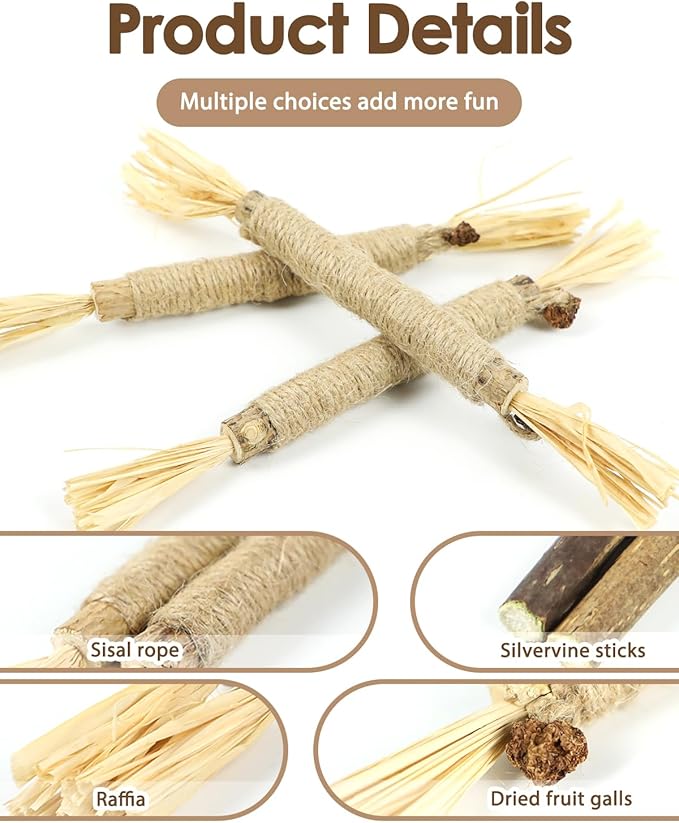 Tocirelo Silvervine Sticks for Cats & Cat Toys for Bored Indoor Adult Cats