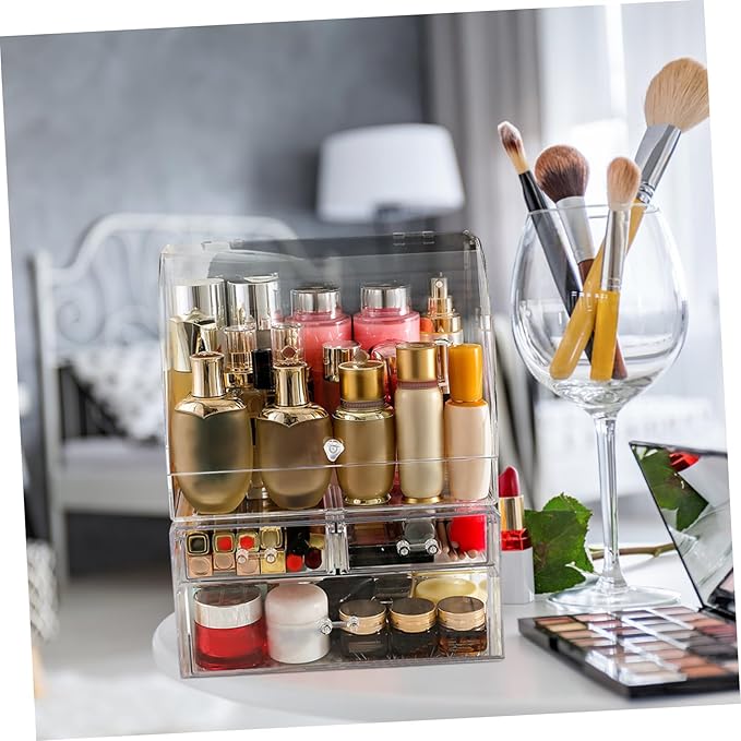 Baluue Material Makeup Storage Case Dividers Decorative Organizer Simple Stylish