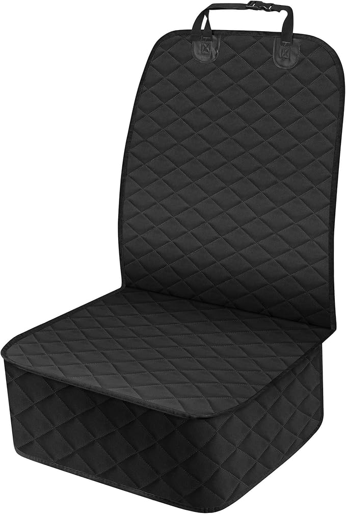 Front Dog Seat Cover, Waterproof Car Seat Covers for Dogs Nonslip Scratch-Proof Dog Seat Cover Front Seat Cover for SUV, Trucks & Cars - S, Black