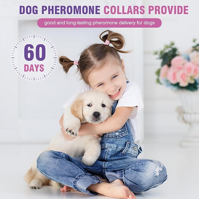 Stress Separation Lasts 60 Days Relieve Bad Behavior 25 Inches Size Flexible Adjustable for All Small Medium and Large Dog